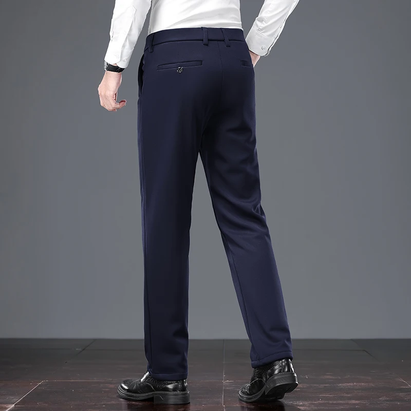 Vielseitige, kältebeständige Herrenhose mit dickem Plüschfutter, Stretch-Gürtelkompatibilität, für verschiedene Anlässe geeignet, lange Hose. – Detail 19