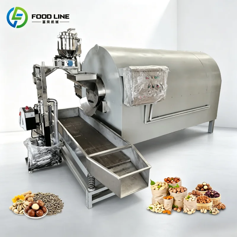 Manual Rotary Drum Roaster Simple Operation Low Cost Small Farm Nut Roasting Processing Nut Roaster Machine Customized
