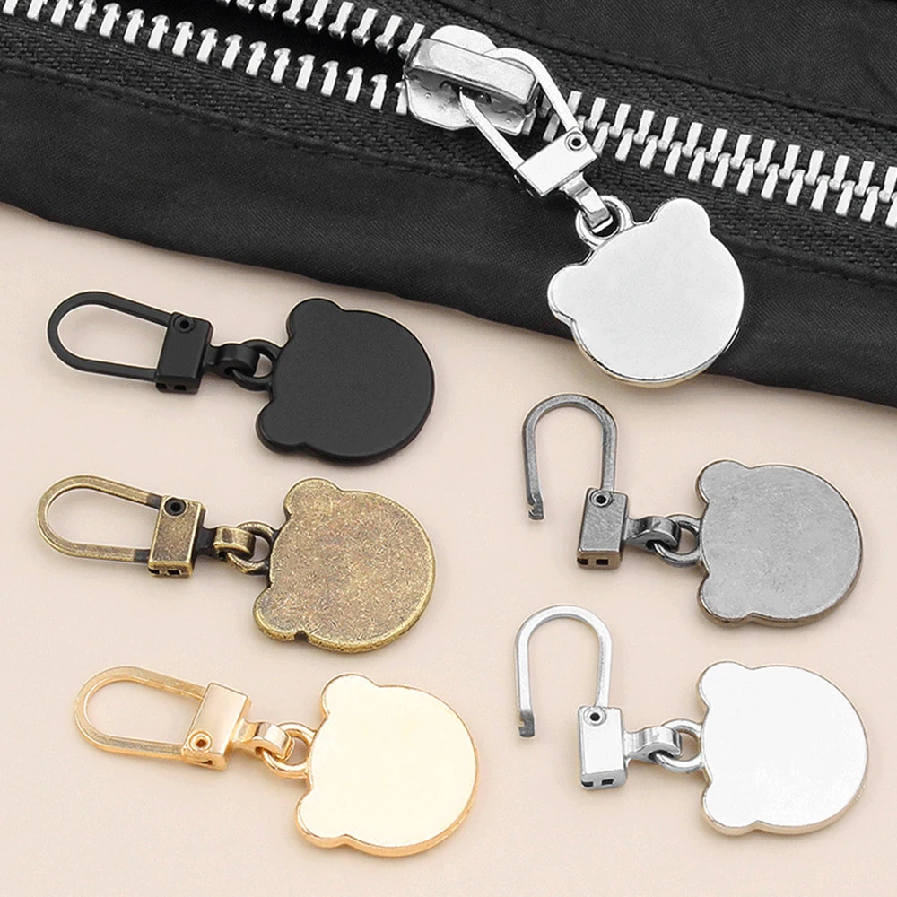 Detachable Zipper pulls Replacement Zipper Puller Tabs Metal Head Zip Sliders for Luggage Purse Backpack Handbag Clothes Zippers