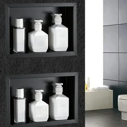 Black Modern Style Stainless Steel Recessed Shower Niche For Elegant Bathroom Storage Durable선반 shelf bathroom accessories