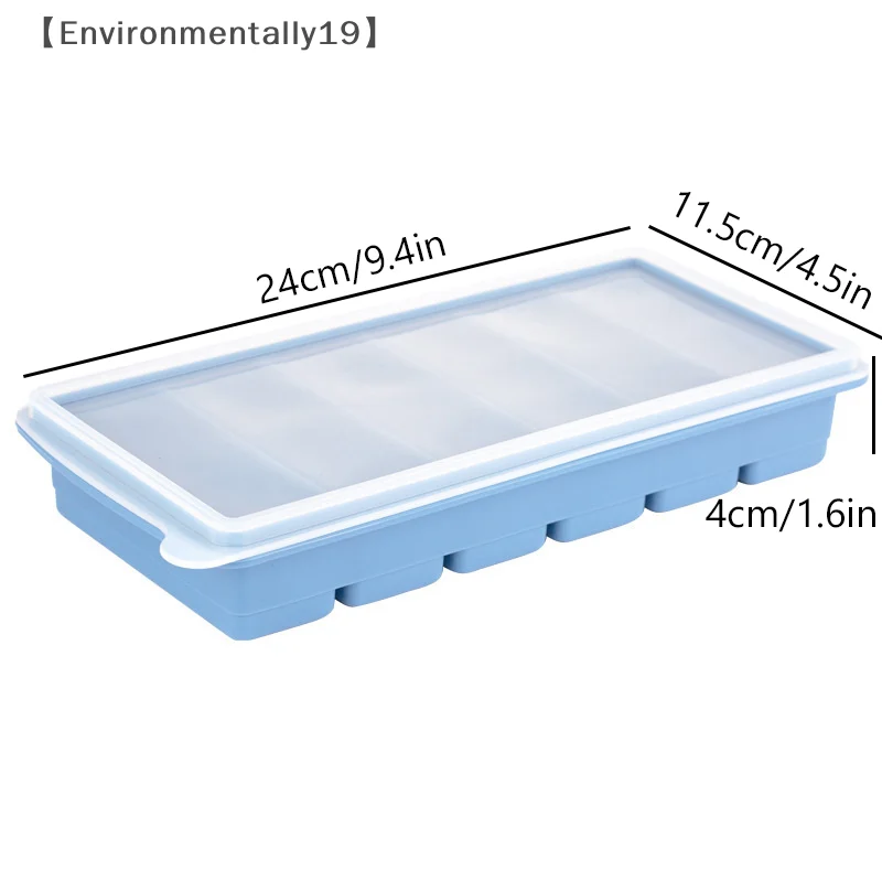 Almacenamiento gigante para comida, salsa de comida con tapa, bandejas de silicona para congelador, sopa Extra grande, hielo, bandeja de 6 cubos, moldes para congelación de alimentos