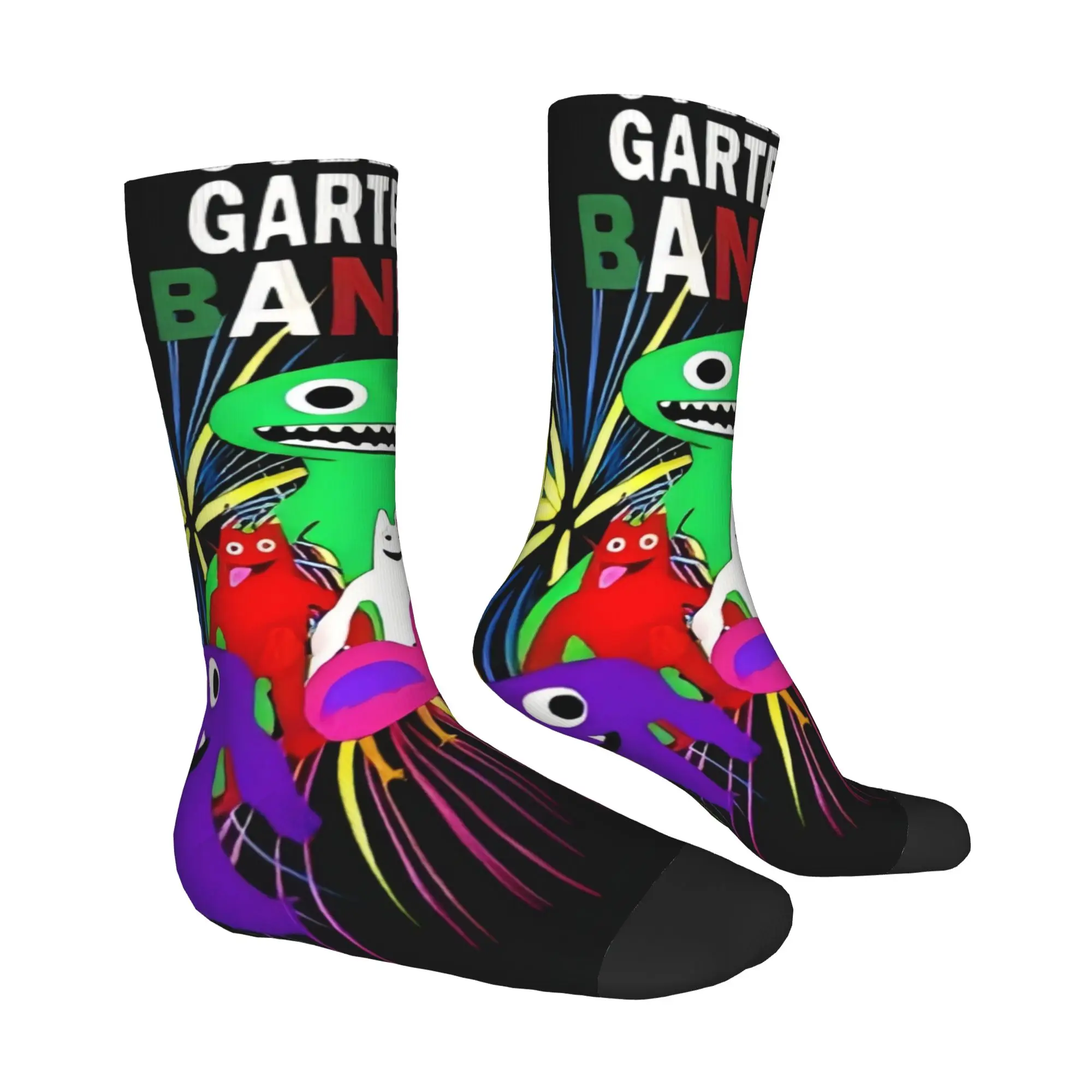 Cool Printed Game G-Garten of B-BanBan Cartoon Socks for Women Men Stretch Summer Autumn Winter  Crew Socks