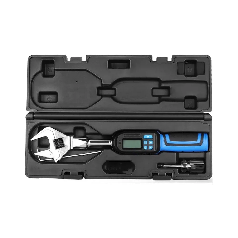Digital Torque Wrench 6.8-135Nm Adjustable Range With Ratchet Head LED Data Storage For Automotive Industrial Repair Tool