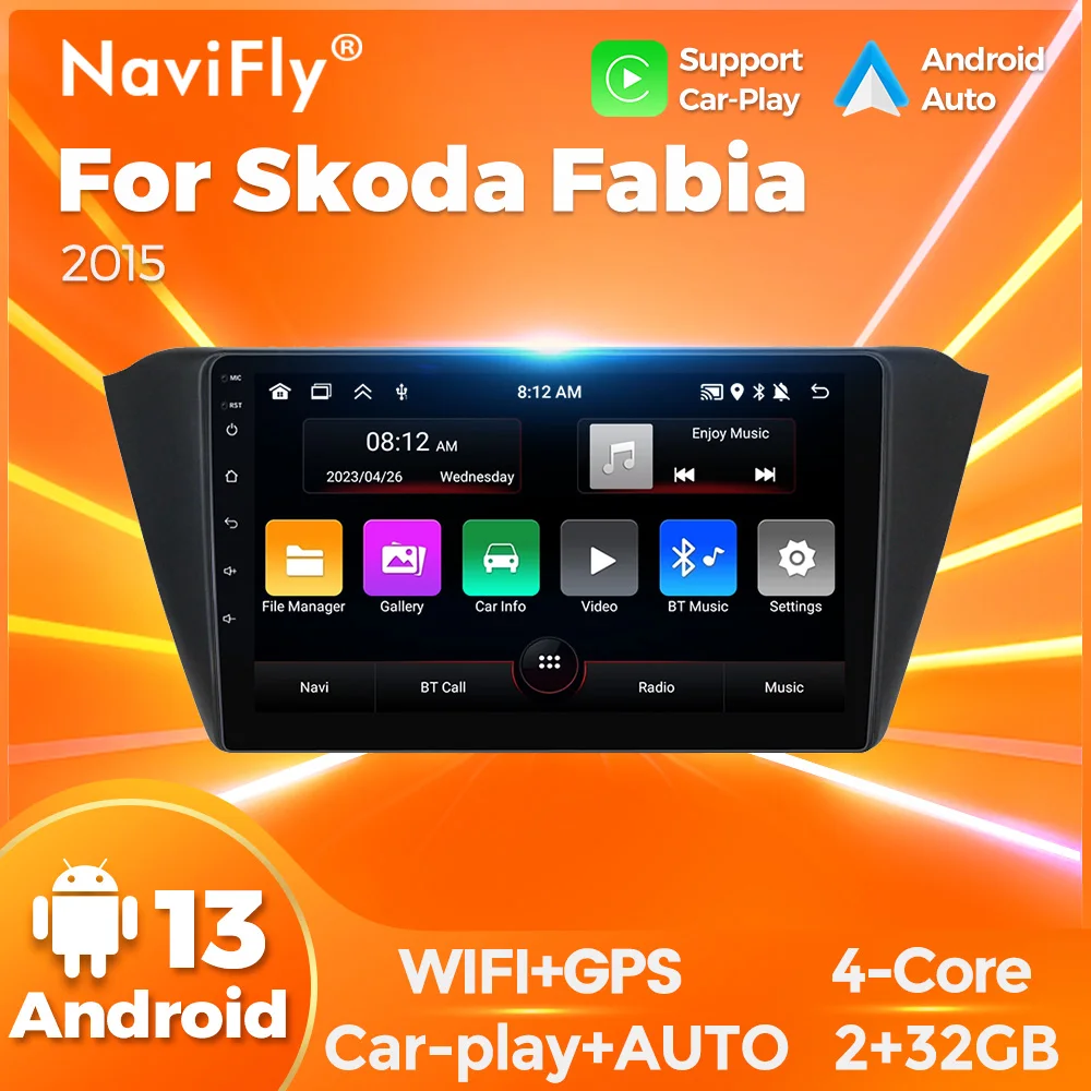 

Android Car Radio For Skoda Fabia 3 III 2015 2016 2017 2018 2019 Multimedia Player GPS Navigation BT Carplay Auto 2din Head Unit