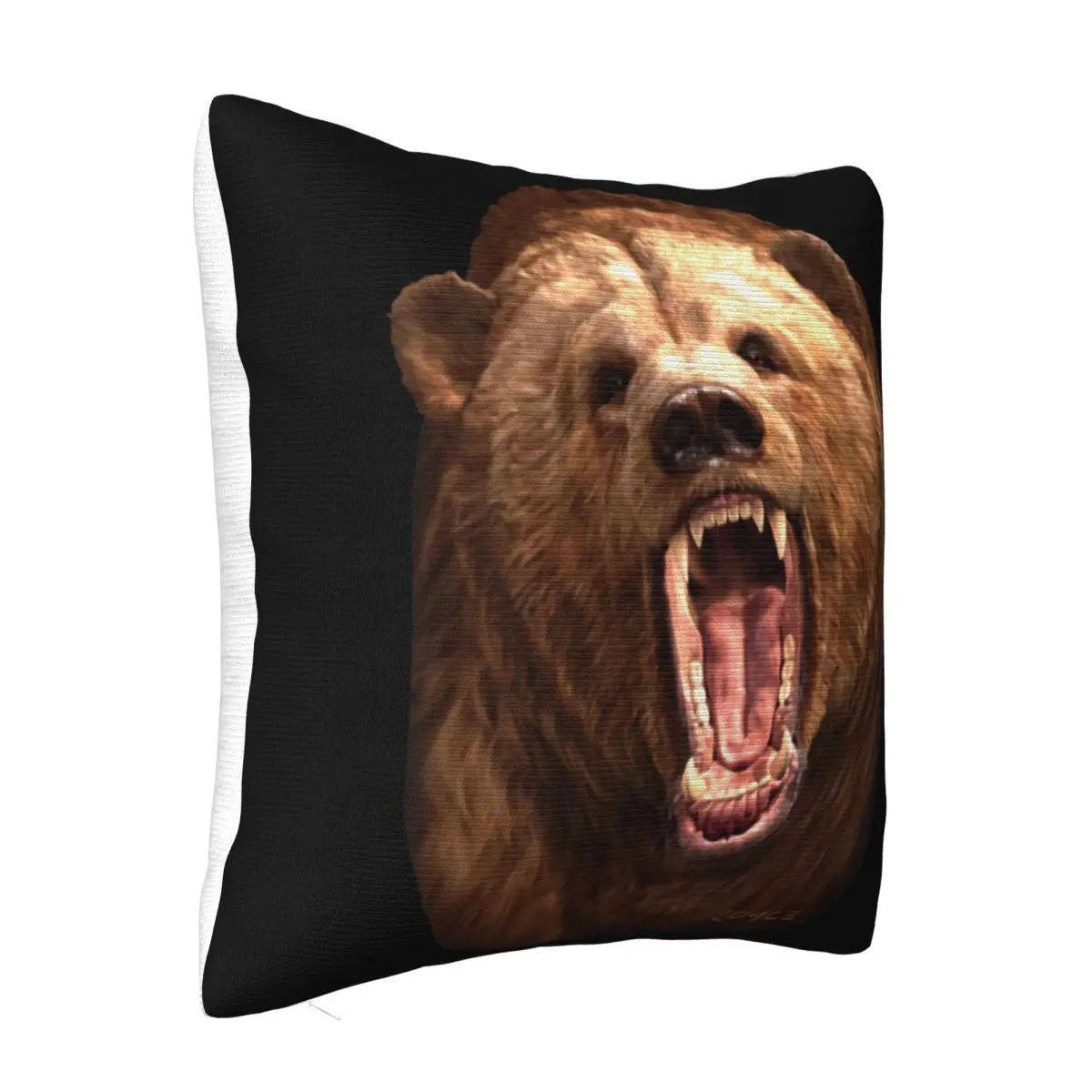 Liar Brown Grizzly Bear Growling Pada Anda Memburu Hidupan Liar Alam Steampunk Pillow Case