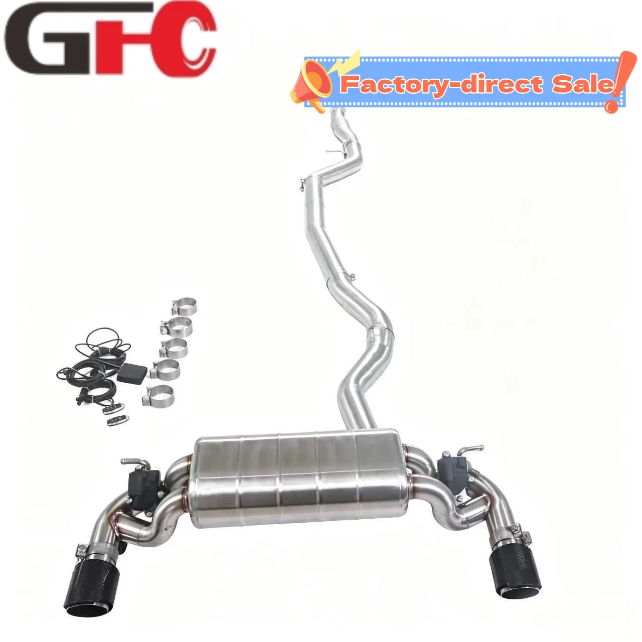 

Exhaust Pipe for 2014 BMW M135I F20 N55 3.0T Stainless Steel Catback Valvetronic Exhaust System Muffler