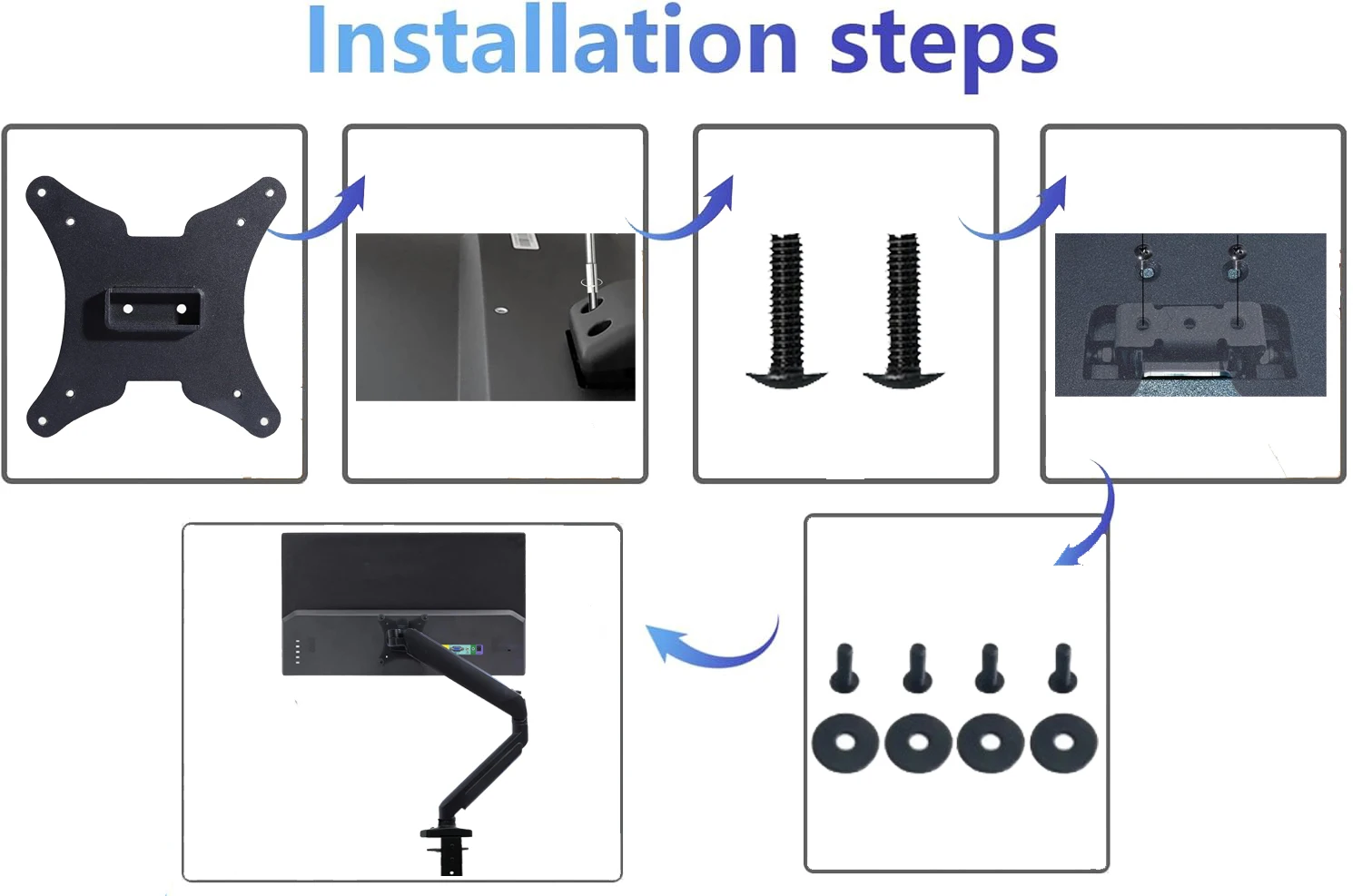 New Vesa Mount Adapter for Sceptre 24" Flat Series E249W-19203R by Mount Bracket for VESA 75x75 &100x100 Monitors Arms Stands