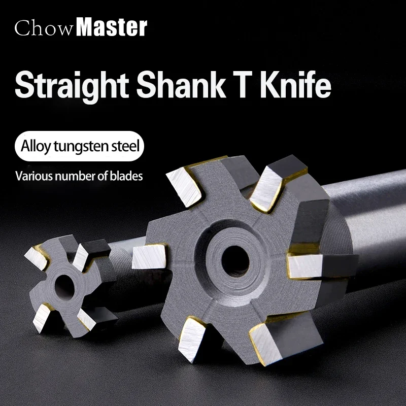 Tungsten Steel Welded Alloy T-Slot Milling Cutter YG8 Rough Inserted Straight Shank For Hardness Metal Keyway Endmills Tool