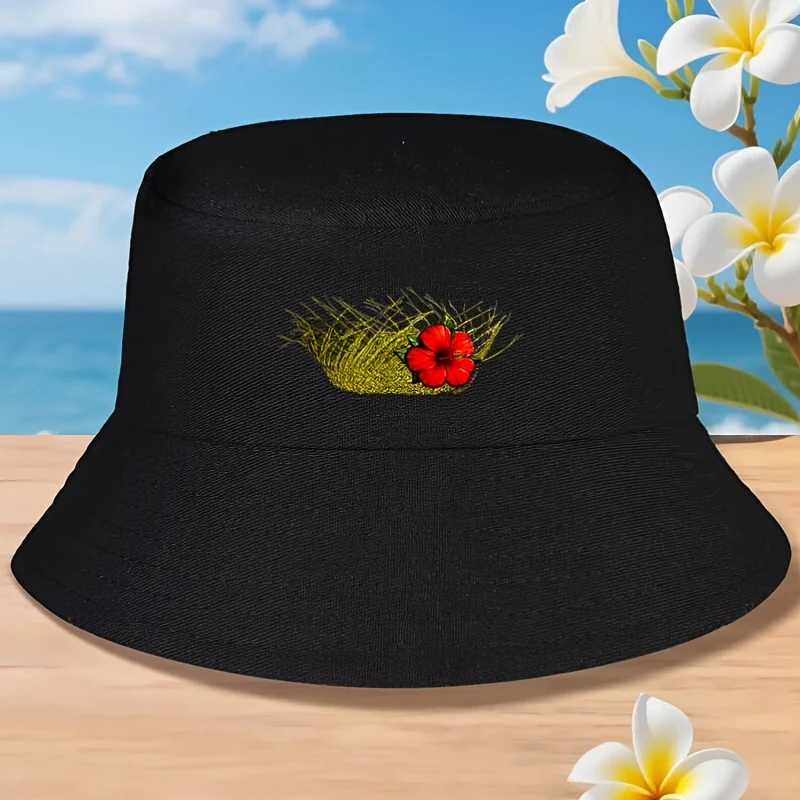 Sombrero de Pescador Vibrante con Diseño de Flor Maga para Jibaro Pava Puertorriqueño - Sombrero Unisex de Verano