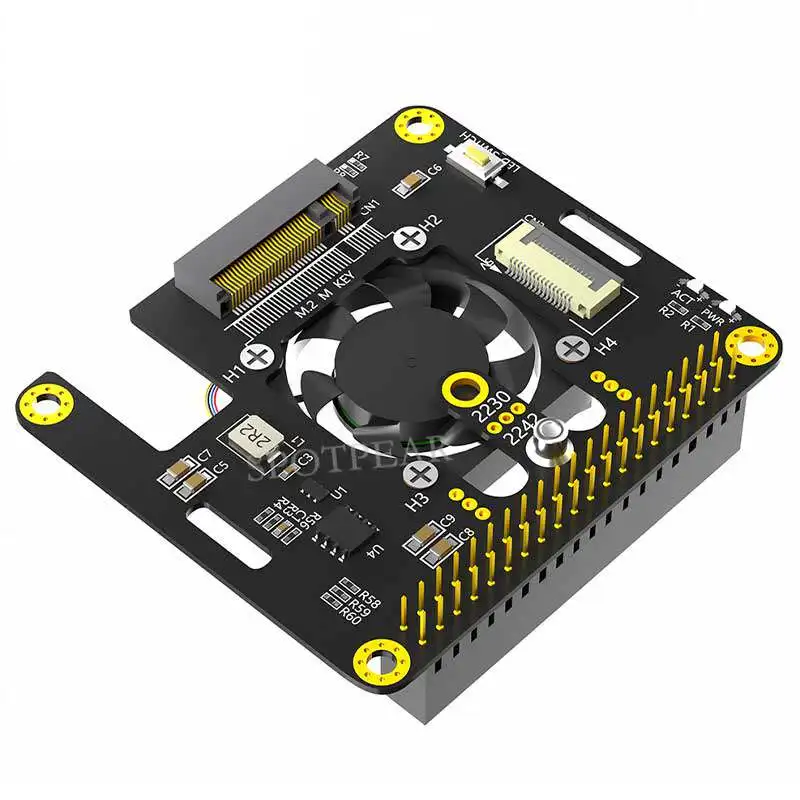 PCIE to M2 NVMe SSD solid state drive 3 in 1 expansion board with fan