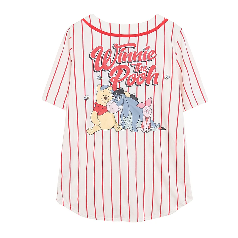 Camiseta Feminina de Algodão Secagem Rápida, Absorvente de Suor, Respirável, Ajuste Solto e Emagrecido, Estilo V-Ne, Camiseta de Animação de Desenho Fofo