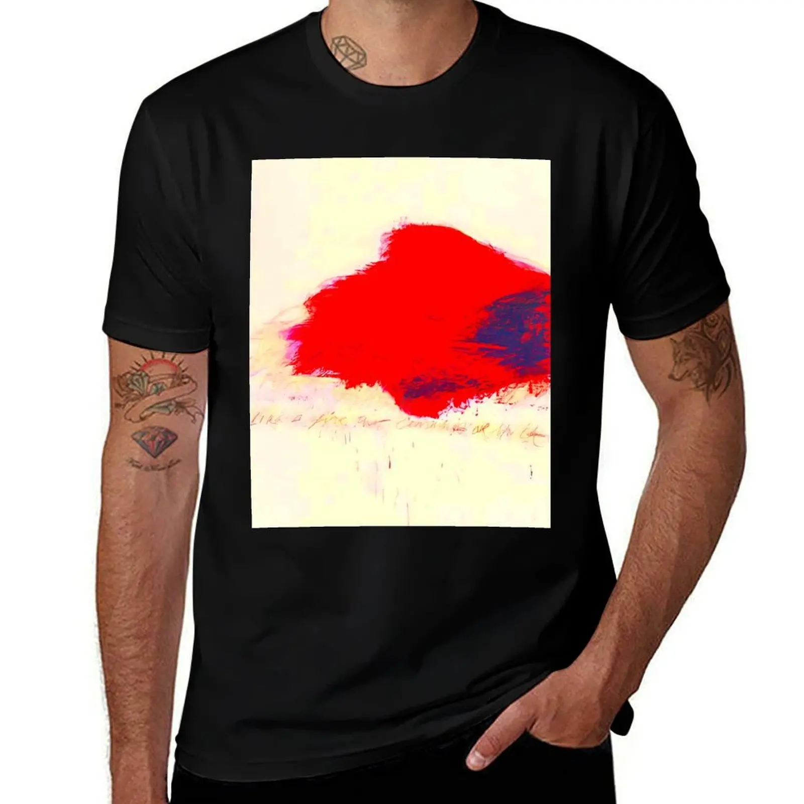 

Artwork by Cy Twombly T-Shirt graphic tee shirt anime shirt man clothes vintage mens workout shirts