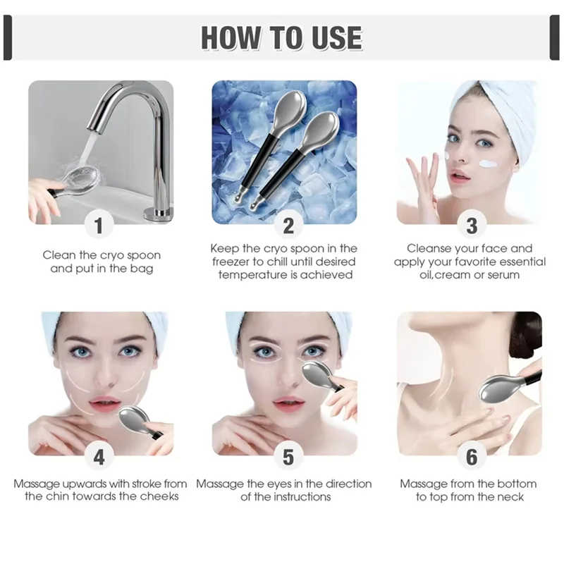 A83G-Beauty الفولاذ المقاوم للصدأ كريم عين عصا تدليك ملعقة الوجه كشط عصا ماكياج ملعقة كريم عين عصا (للعيون منتفخة)