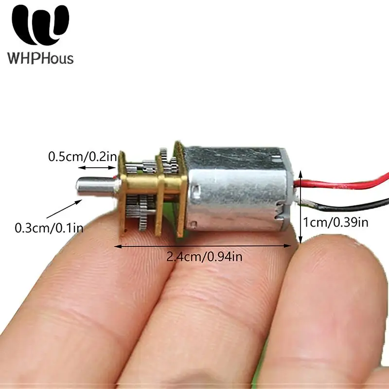 N20 DC3-6V Electric Micro DC Geared Motor 26-53RPM Metal Motor Gear Adjustable Speed Reversed