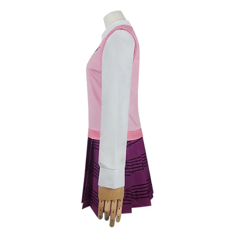 Novo danganronpa v3: matando harmonia kaede akamatsu cosplay traje feminino anime colete/camisa/saia conjuntos de uniforme jk