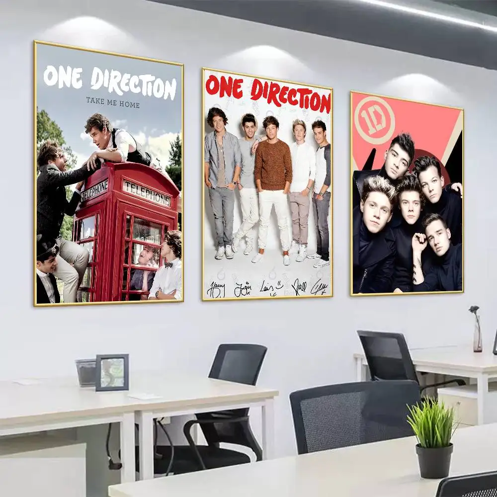 Band O-OnE-E D-DIReCtIoN-N DF Poster High Quality Dorm Living Room Aesthetic Wall Decoration Painting Stickers