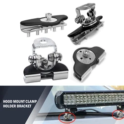Universal Car Hood Mount Clamp Holder Bracket LED Light Bar Mounting Bracket Offroad Truck SUV A-Pillar Work Light Holder Clamp