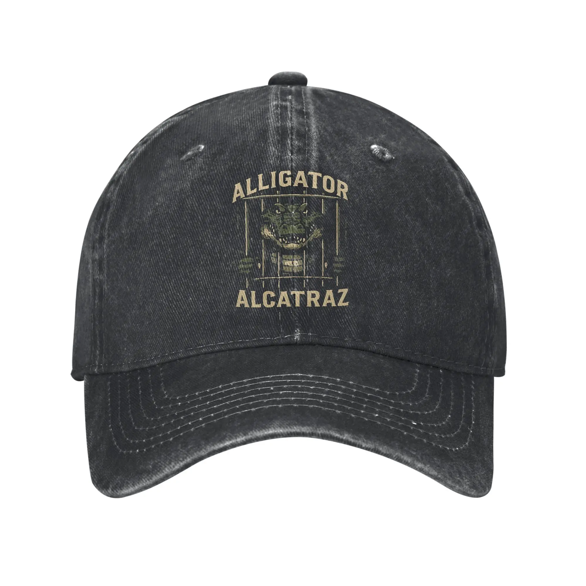 

Washed Baseball Cap Alligator Alcatraz Funny Animal Summer Hip Hop Hats For Women Men Fashion Hiking Fishing Sun Snapback Cap
