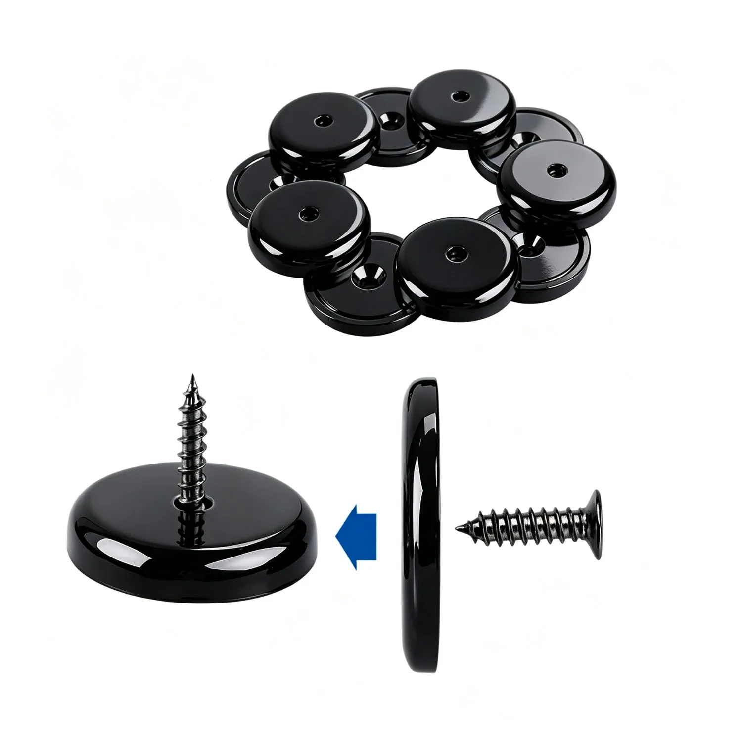 Multi Neodymium Disc Countersunk Hole Magnets, Permanent Rare Earth Magnets for Tool Room, Science, Craft, Office, Science Proje