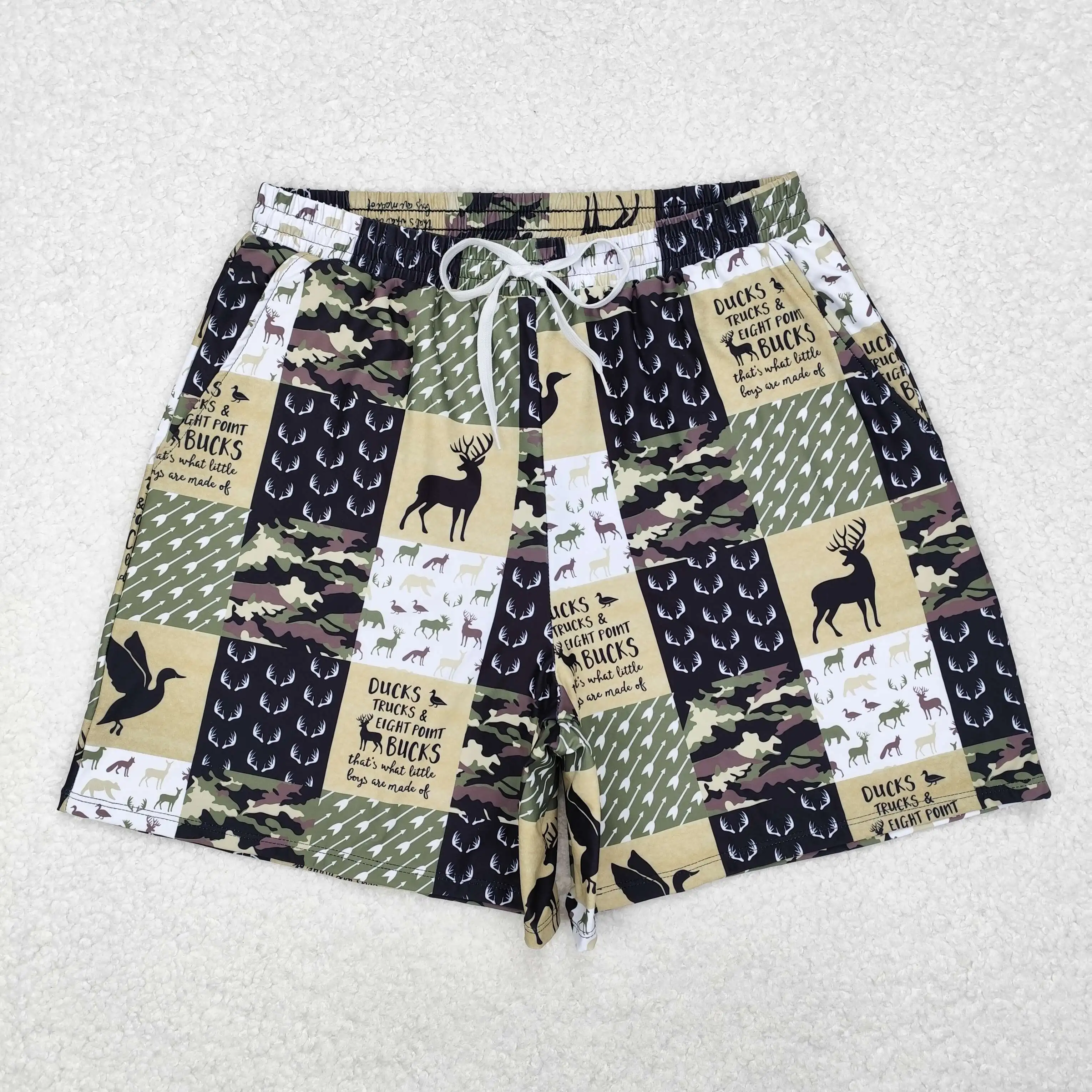 new rts men's summer swimming trunks wholesale boutique camo elk duck hunting pattern men's beach shorts