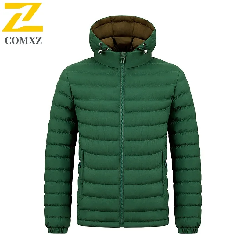 

COMXZ уличная куртка с капюшоном, мужская утолщенная теплая парка премиум-класса для альпинизма, легкое зимнее пальто для отдыха и кемпинга