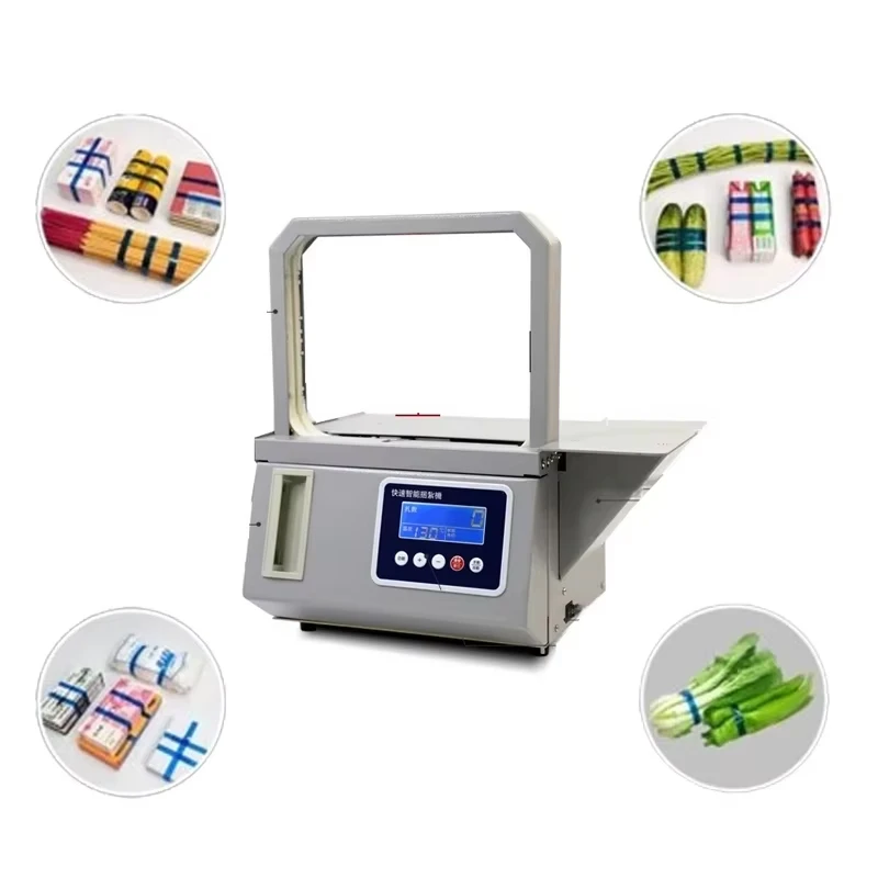 

DG-12 220V/110V Automatic OPP Strapping Machine Film Bag Hot Melt Plastic Tape Food Banding Supermarket Fresh Vegetable Tying