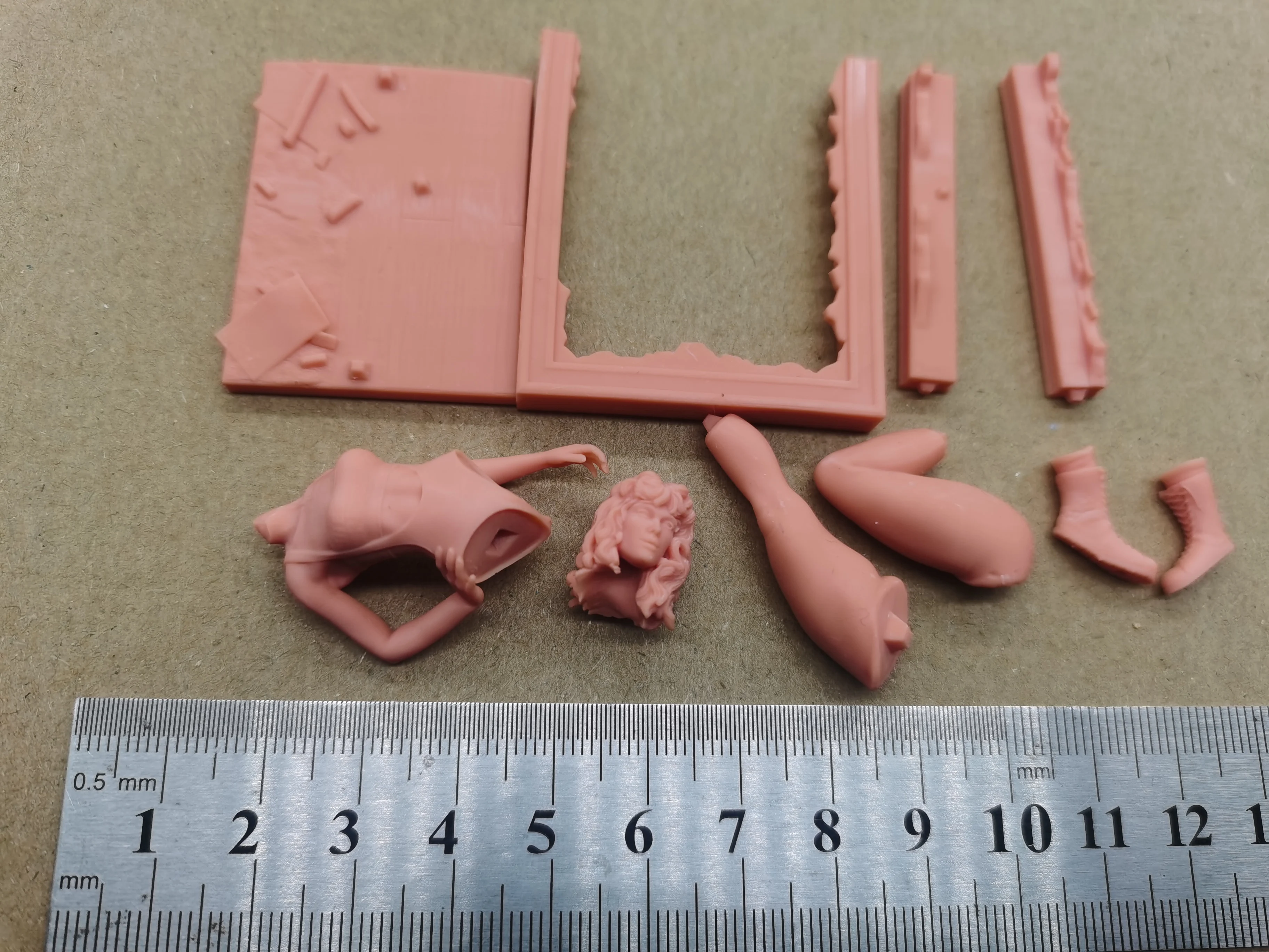 1/24 Schaal Hars Figuur Fotolijst Meisje Nsfw versie Monteren Model Kit Ongemonteerd en Ongeverfd 3D printen speelgoed