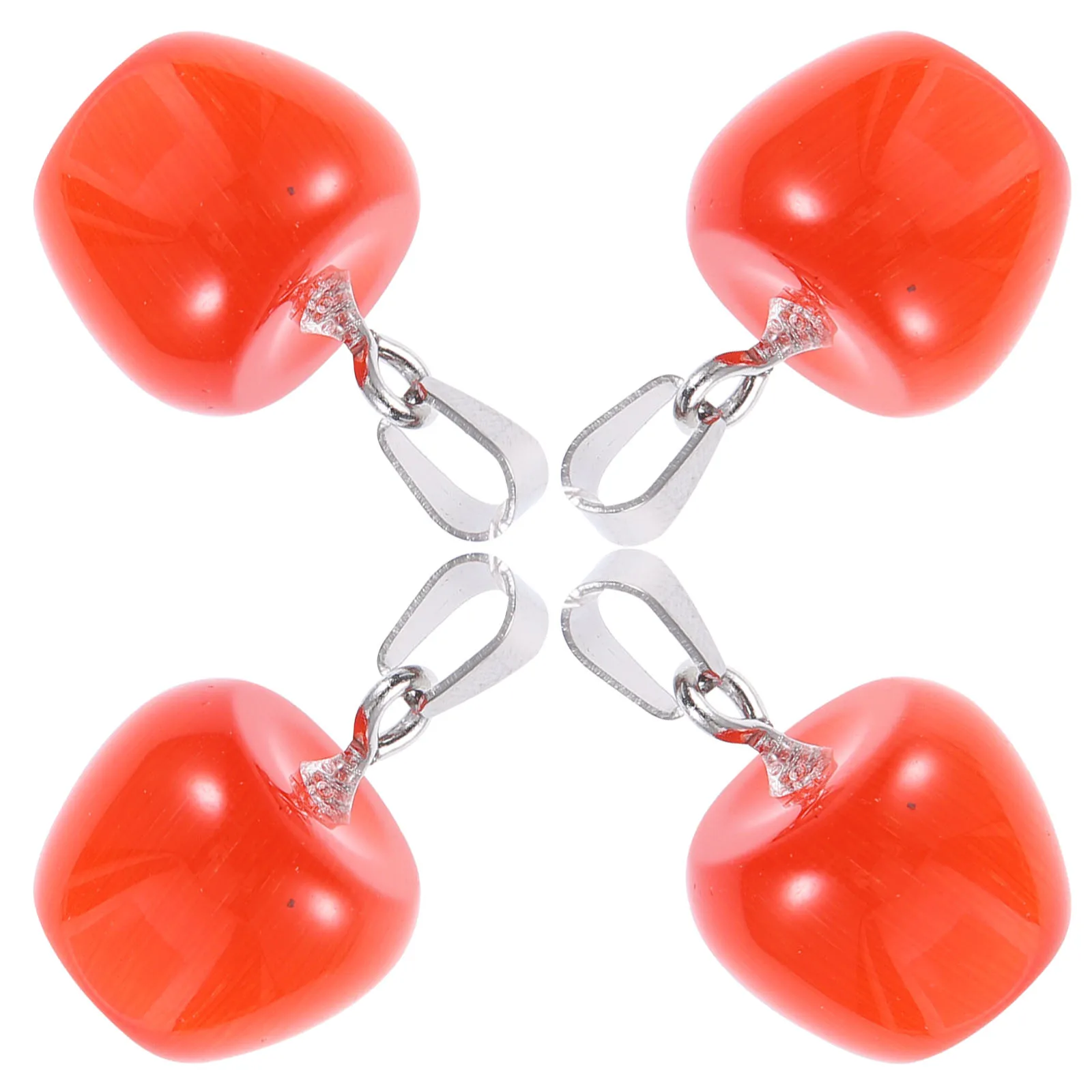 

4pcs Cat'S Eye Stone Pendant Charm For Diy Jewelry Making Necklace Bracelet Keychain Crafting Supplies Mini Charms For Adults