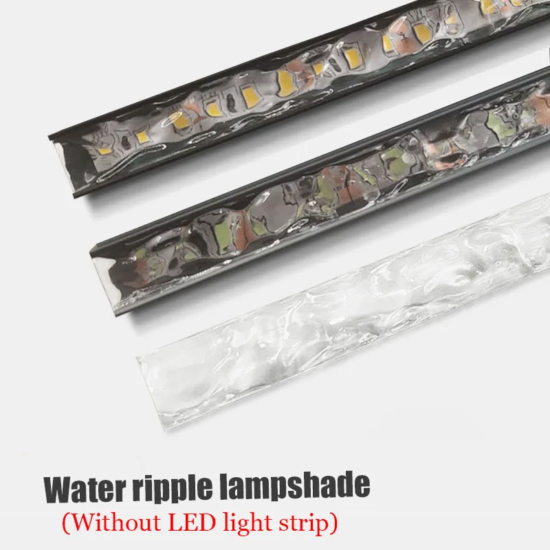 0.5/1M Led 알루미늄 프로파일 3D 물 리플 라이트 스트립 바 채널 디퓨저 거실 침실 통로 선형 장식 조명