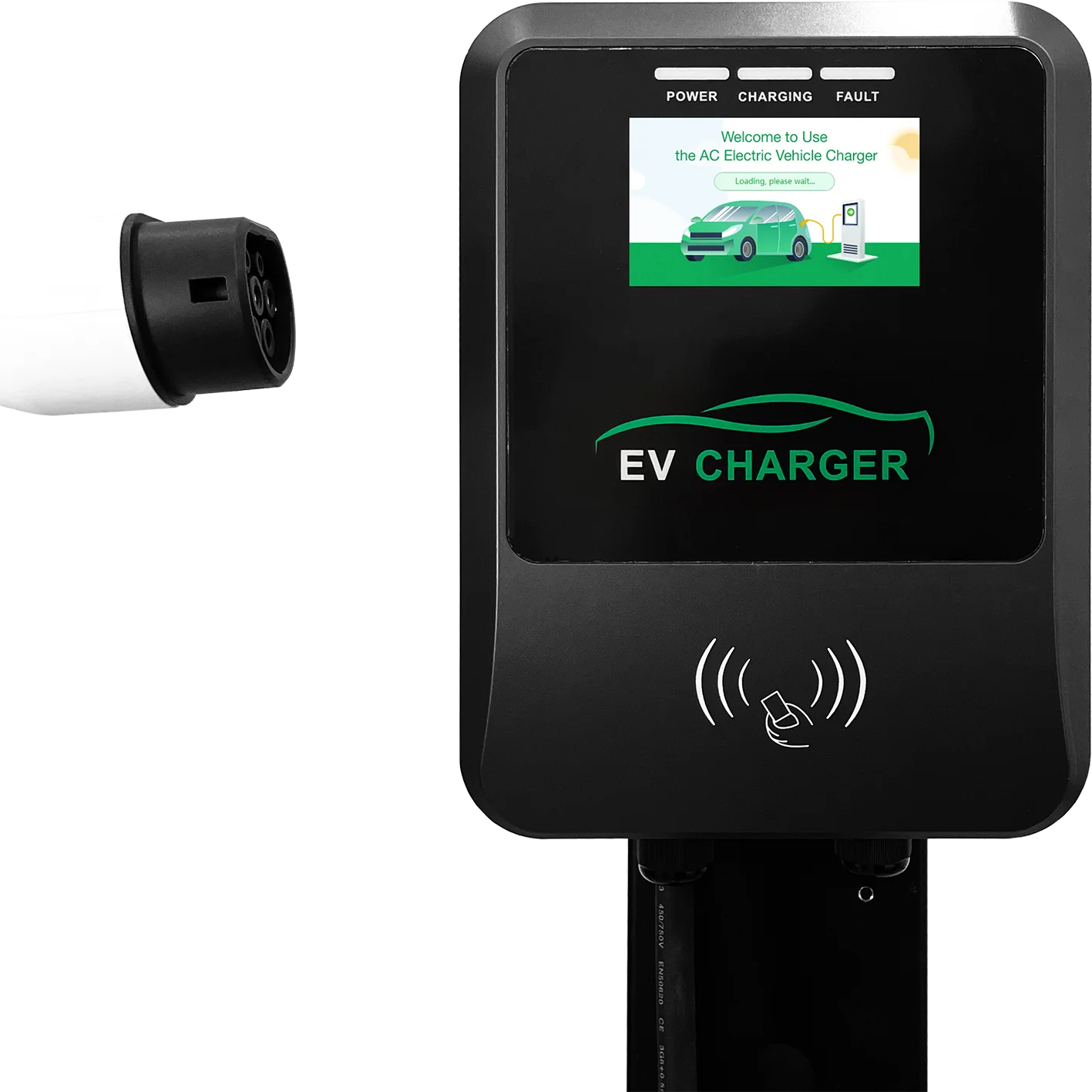 Wallbox 22kW EV Charging Station Wall Charger 22kW Wallbox RFID Card Type 2 Single Gun OCPP TUV Certificated