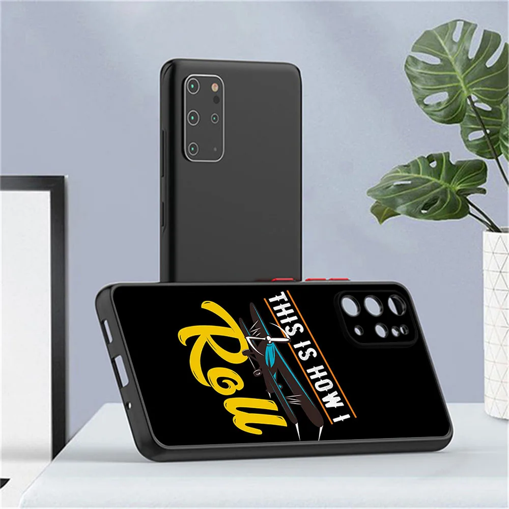 Cases For Redmi 9 9a 9c 10c 10a Note 7 10 9s 10s 8t Xiaomi 9T 10T Pro Drone Airplane Pilot Frosted Translucent Funda Phone Case