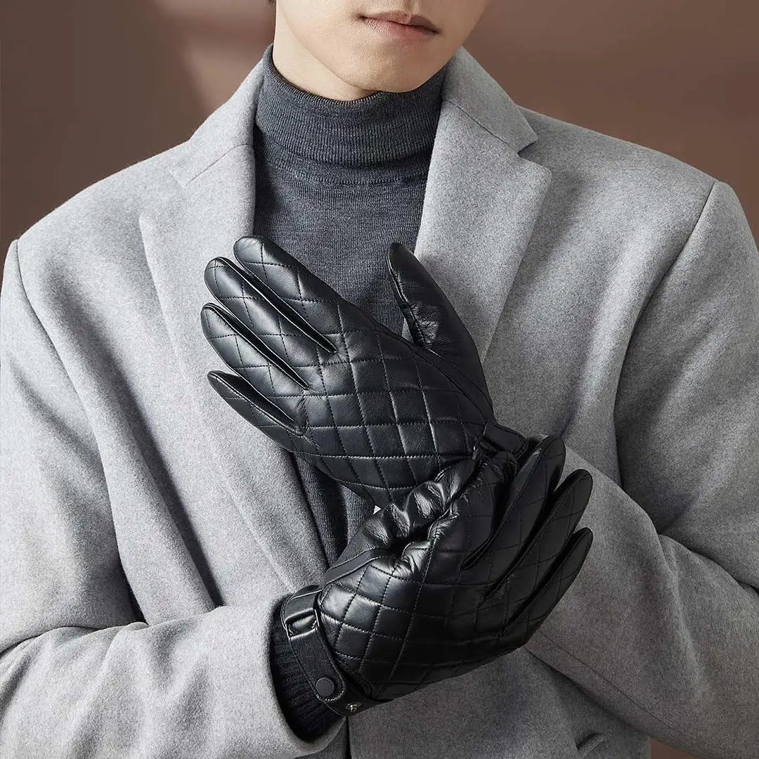 New Xiaomi QIMIAN Full Touch-screen Sheepskin Gloves Cold-resistant Thick Plush Winter Warm Windproof Youpin Store High Quality