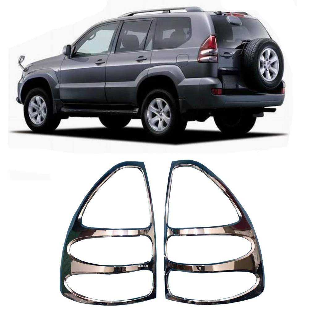 

1 Pair 2 Pieces Tail Lamp Cover for Land Cruiser Prado 120 2003-2009 Rear Light Decoration Frame for LC120 Warning Lights Cover