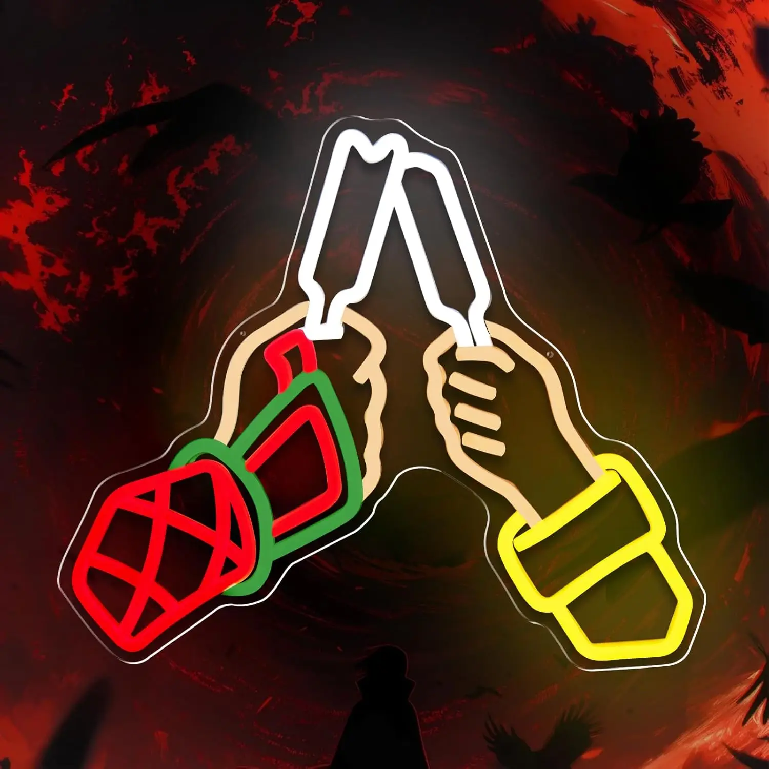 

Clink Glasses Neon Sign USB Dimmable LED Neon Light Sign Wall Art Decoration for Gameroom Bedroom Livingroom Bar Birthday Gifts