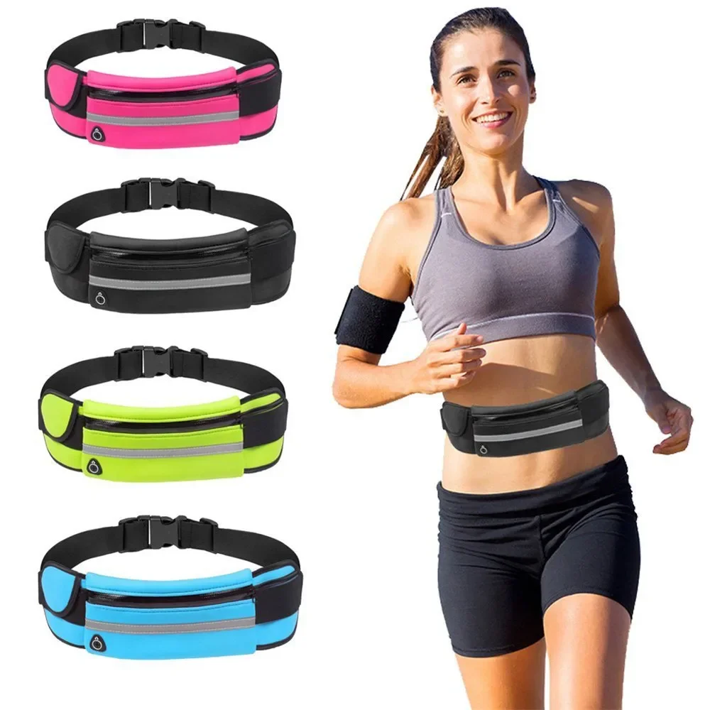 1 Pc Running Waist Bag Waterproof Phone Container Jogging Hiking Belt with Bottle Holder Gym Bag Outdoor Sport Accessories