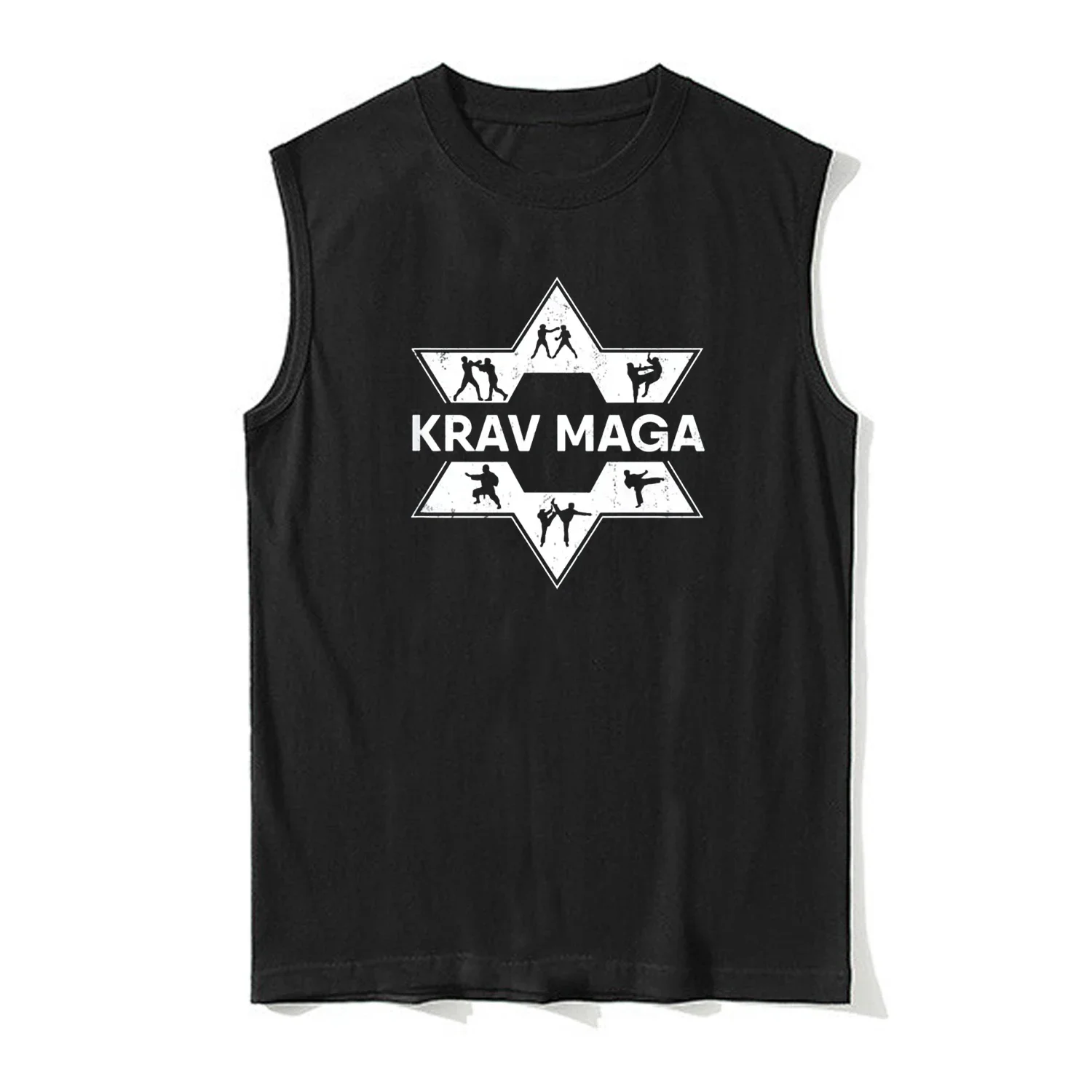 Israeli Self-defense System Krav Maga Star of David Tank Top 100% Cotton O-Neck Summer Casual Mens Vests Sleeveless Tee Shirt