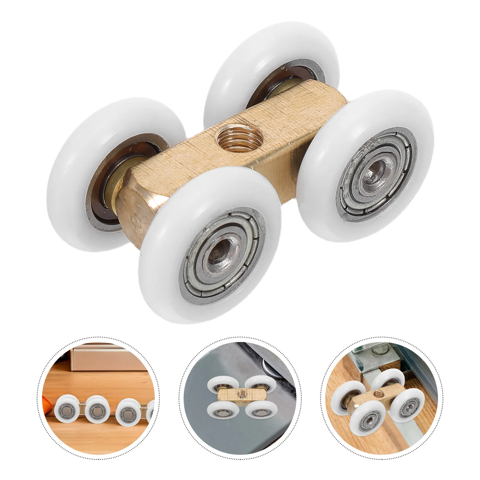 

4Pcs Sliding Glass Door Rollers with Water Resistant Design Ideal for Shower Glass Door Bottom Rollers Replacement