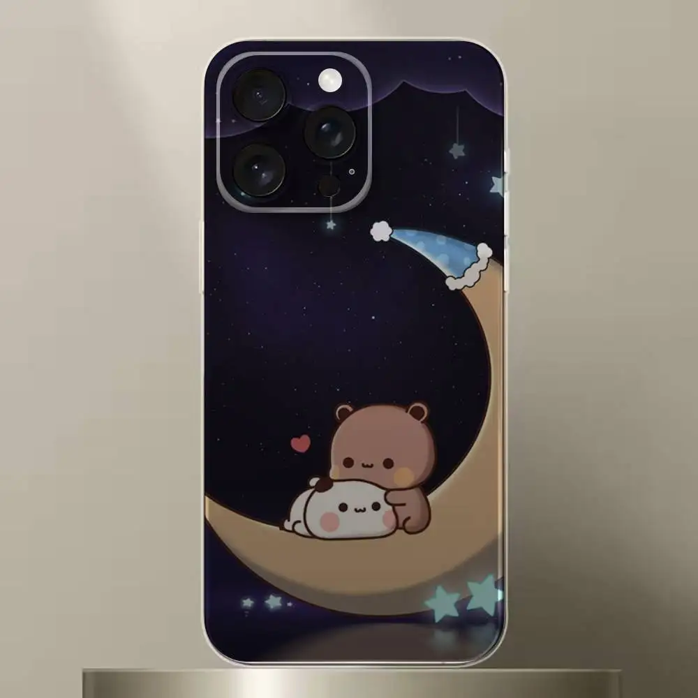 حافظة هاتف BuBu DuDu اللطيفة لهاتف آيفون 6,16,15,14,13,12,11,17 Pro,Max,Plus,X,XS,XR,SE,غطاء ناعم شفاف صغير #2