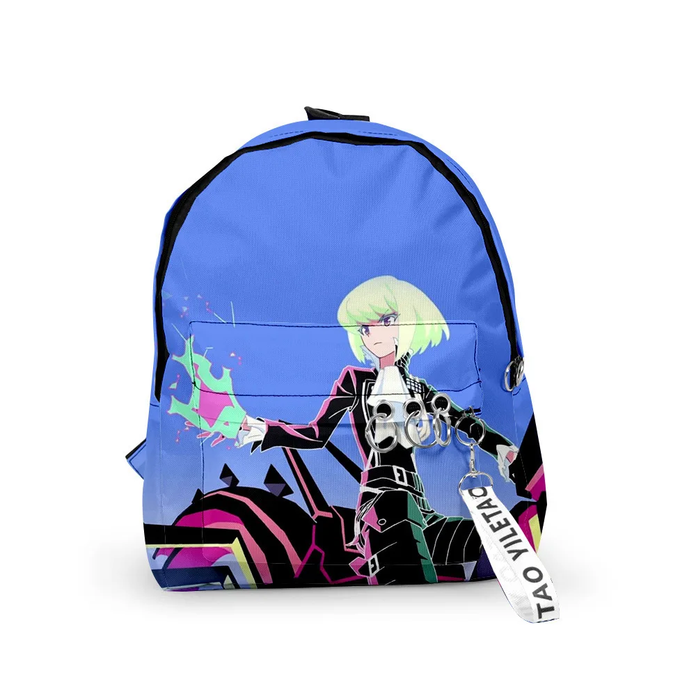 

Cartoon Funny PROMARE Notebook Backpacks Boys/Girls pupil School Bags 3D Print Keychains Oxford Waterproof Cute Small Backpacks