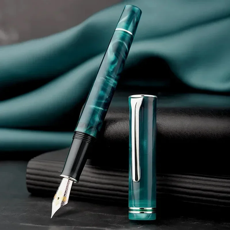 Hongdian N2 Fountain Pen Green Mist Forest Series EF/F/M Nib Ink Pen For Writing Business Office School Supplies Stationery