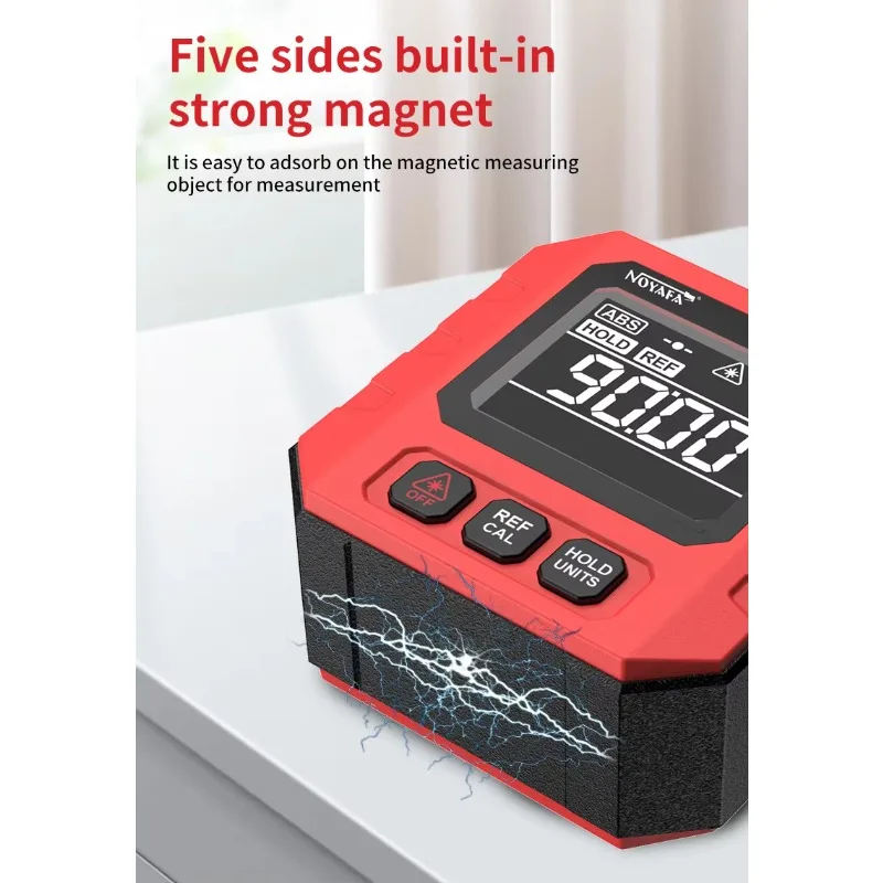 أداة قياس الزاوية الامتزاز المغناطيسي NF-566S ليزر مزدوج الجوانب عالي الدقة شاشة ديجيتال الميل