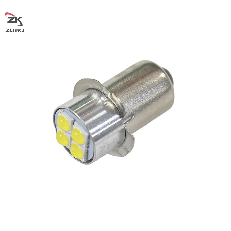 P13.5s High Brightness LED Bulb Indicator Lamp 10-60V 4W White Miniature Light Replace For Torch Flashlight Bicyle Work Lamp