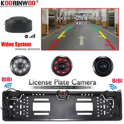 Koorinwoo car intelligent system License Parking Sensors Rear View Camera Anti Radar License Plate Reverse For Car Radio Android