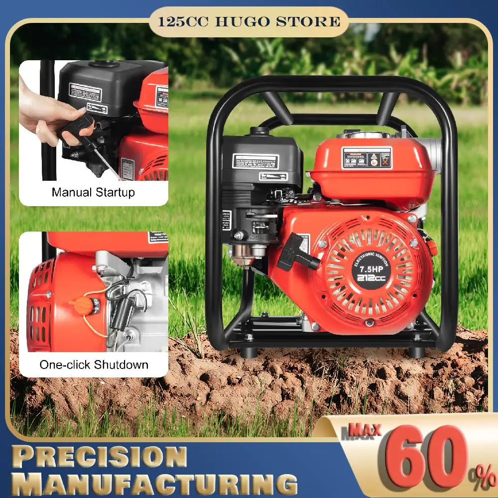 

﻿ Водяной насос бензинового двигателя мощностью 7,5 л.с., 212 куб.см, 4-тактный водяной насос с газовым приводом, 35 м3/чметрольный насос для перекачки воды