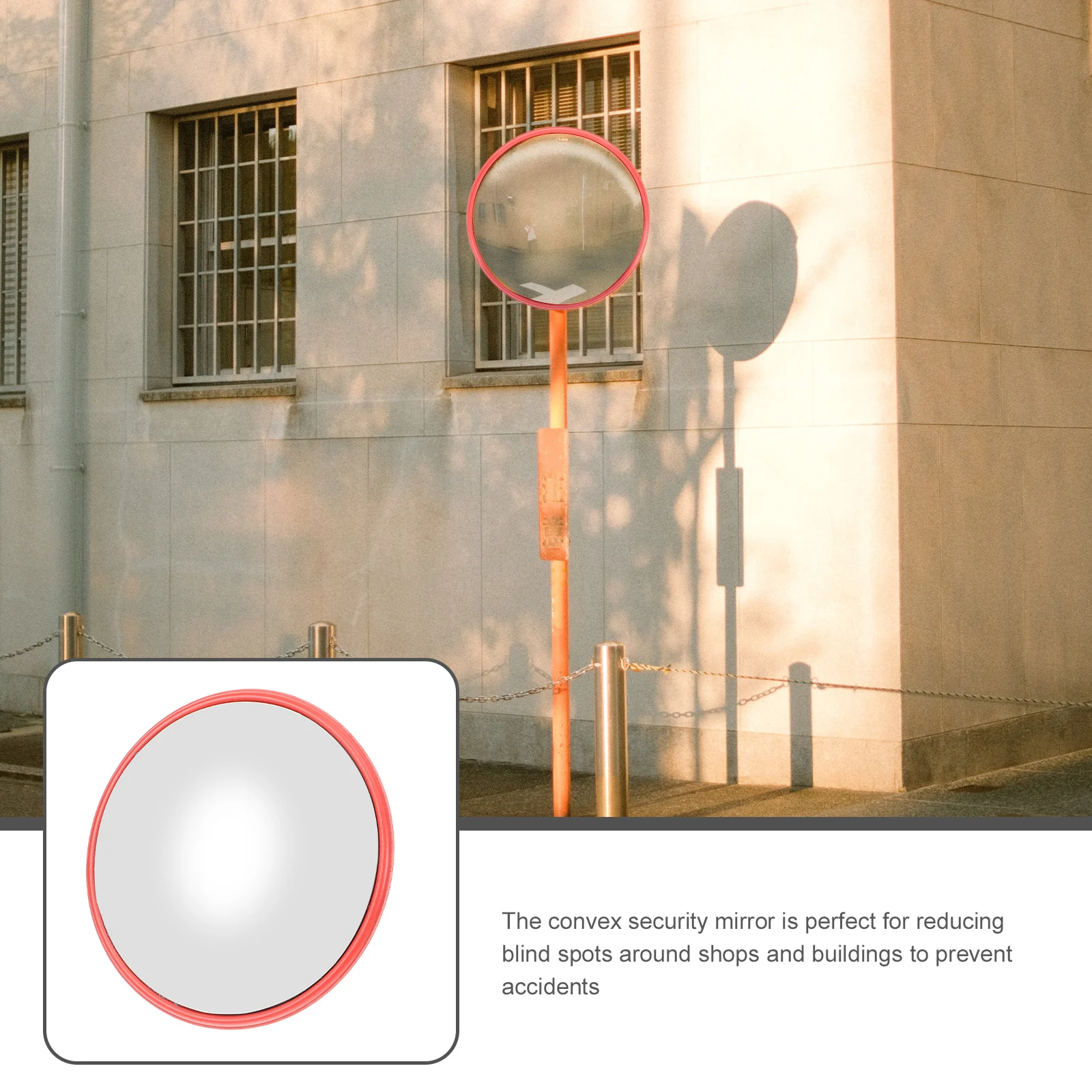 

Round Indoor Security Mirror 30cm Convex Traffic Aluminum Wide Angle Safety Garage Home Office Anti Theft