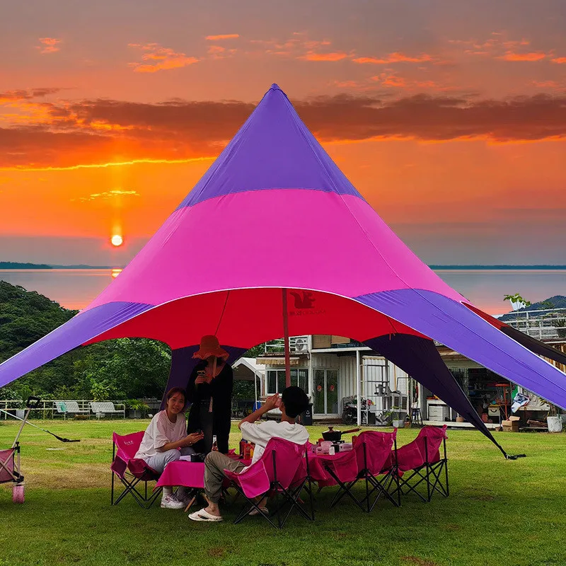 Single hump, hexagonal luxury wedding marquee awning, colorful Oxford fabric for outdoor parties and beach events