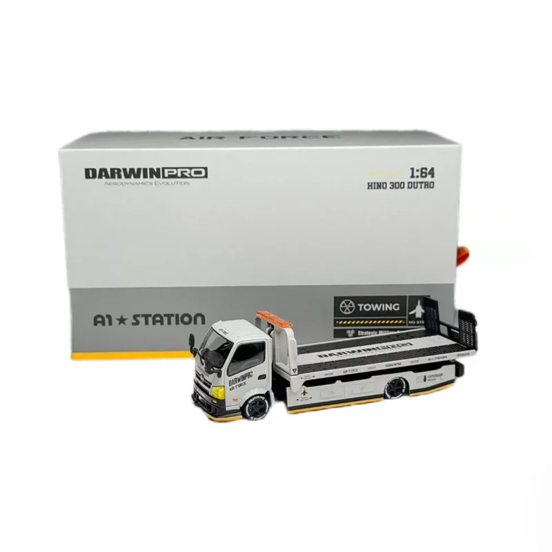 GCD 1:64 Scale Hino 300 Darwin Flatbed Trailer Alloy Truck Model Replica Toy Static Finished Decoration Adult Gift Collectibles - view 6