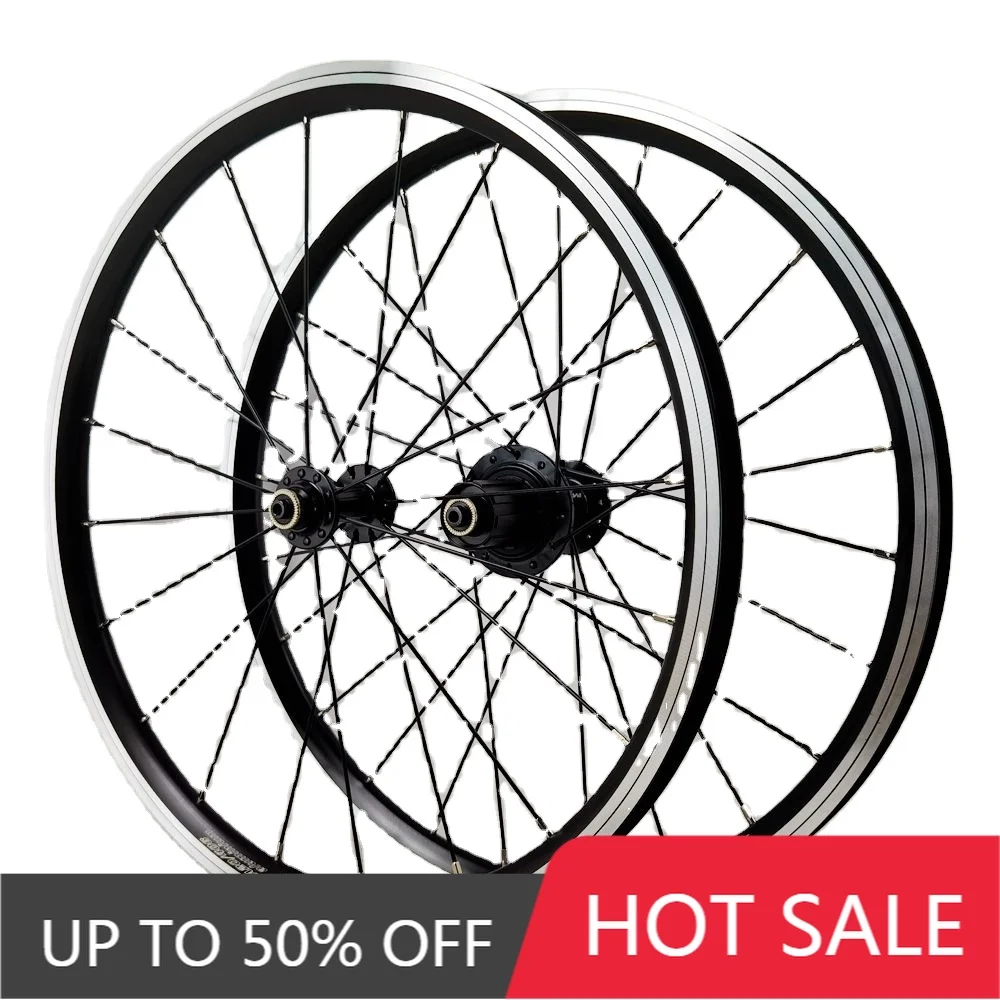 

STLF 20\" 406mm Folding Bike Wheels 20H 24H Aluminum Alloy V Brake 4 Bearing 7-11 Speed 20*1-3/8\" Clincher Rim for Bicycle