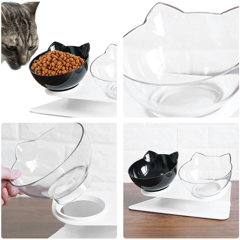 Non-Slip Double Cat Bowl Dog Bowl With Stand Pet Feeding Cat Water Bowl For Cats Food Pet Bowls For Dogs Feeder Product Supplies