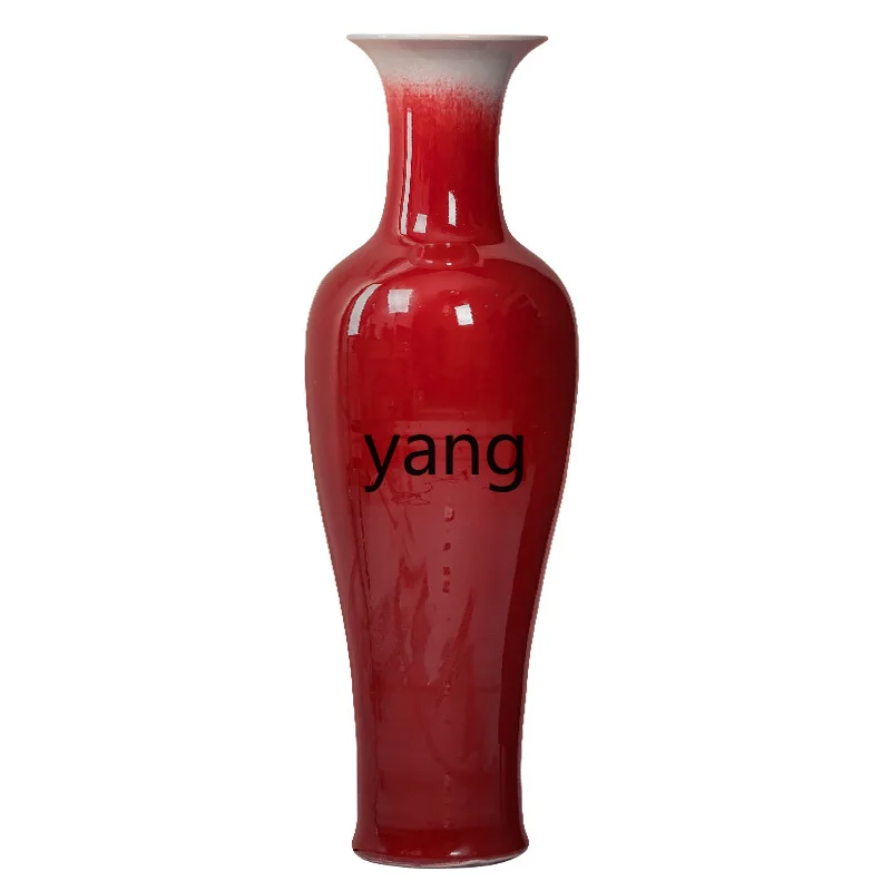 

Yhl Ceramic Vase Lang HY New Chinese Large Floor Porcelain Bottle Living Room Decoration Flower Arrangement Decoration